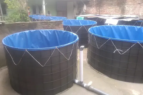 pemasangan kolam bulat di pare